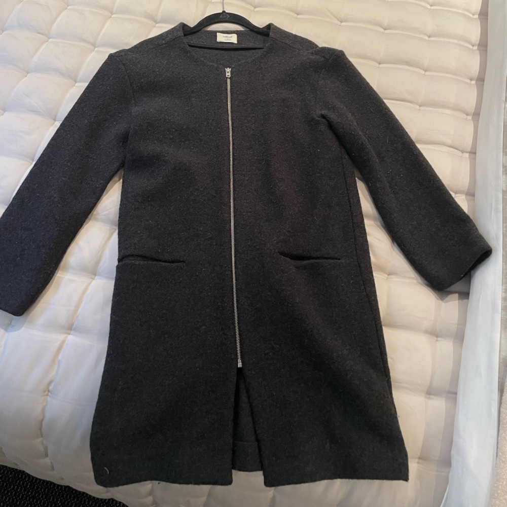 Wilfred sweater jacket with front zipper